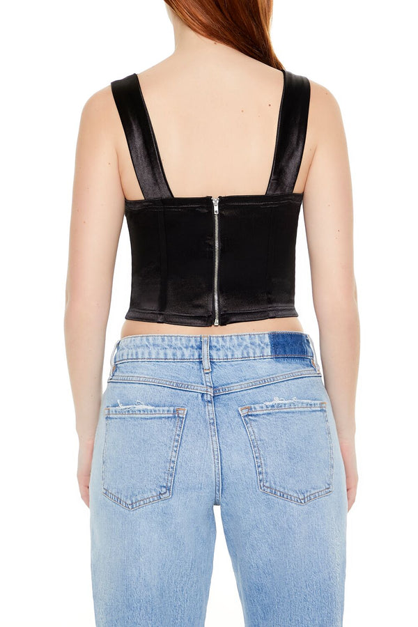 Metallic Sweetheart Crop Top - Image 3