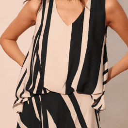 Sienna Stripe Front Tucked Top