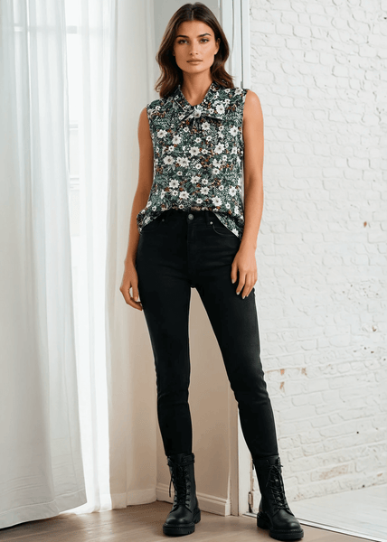 Winter Floral Bow Top - Image 3