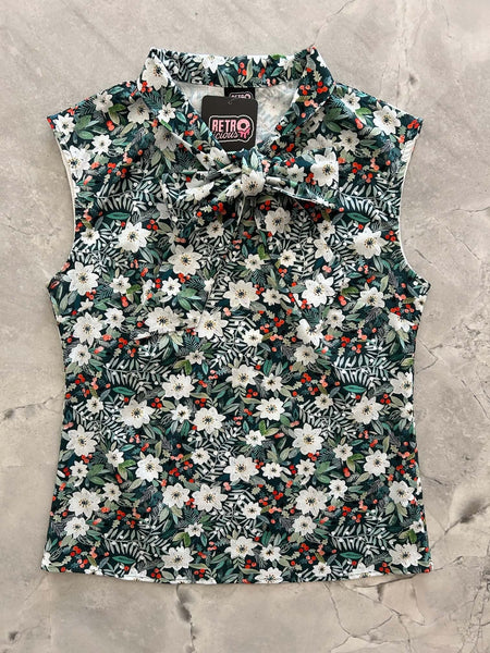 Winter Floral Bow Top - Image 2