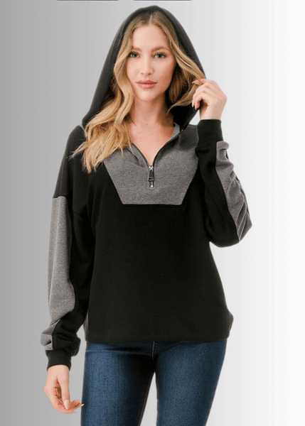 Allison Color Block Hoodie - CLEARANCE FINAL SALE