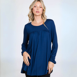 Jersey Knit Long Sleeve Tunic CLEARANCE FINAL SALE
