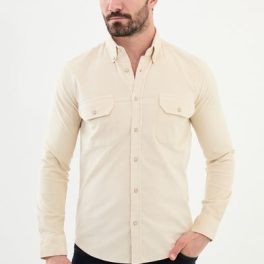 Rennes Corduroy Shirt — Beige