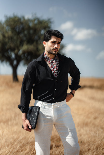 Taormina Button-Down Shirt — Black - Image 3