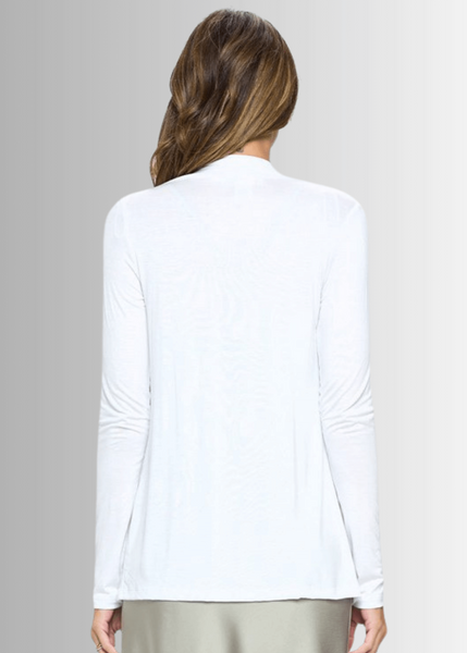 Very Versatile Jersey Cardigan in Ivory - Image 2