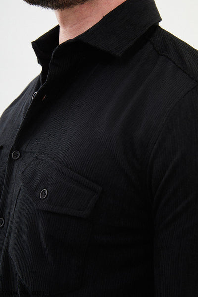 Chamonix Corduroy Shirt — Black - Image 2