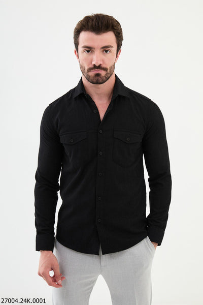 Chamonix Corduroy Shirt — Black