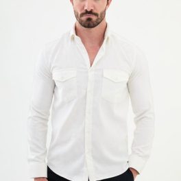 Lecco Corduroy Shirt — White