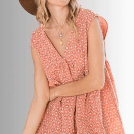 Dahlia Floral Cotton Eyelet Peplum Top