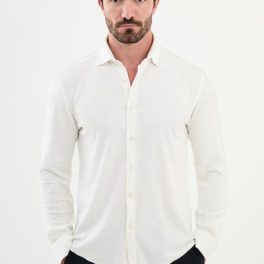 Cremona Patterned Shirt — White