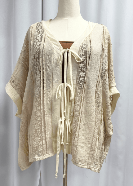 Daisy Lace Cream Cardigan - Image 4