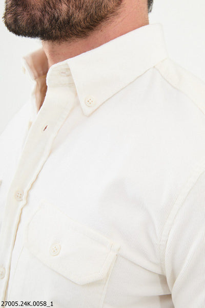 Imola Button-Down Shirt — Ecru - Image 2