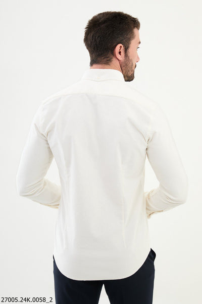 Imola Button-Down Shirt — Ecru - Image 3