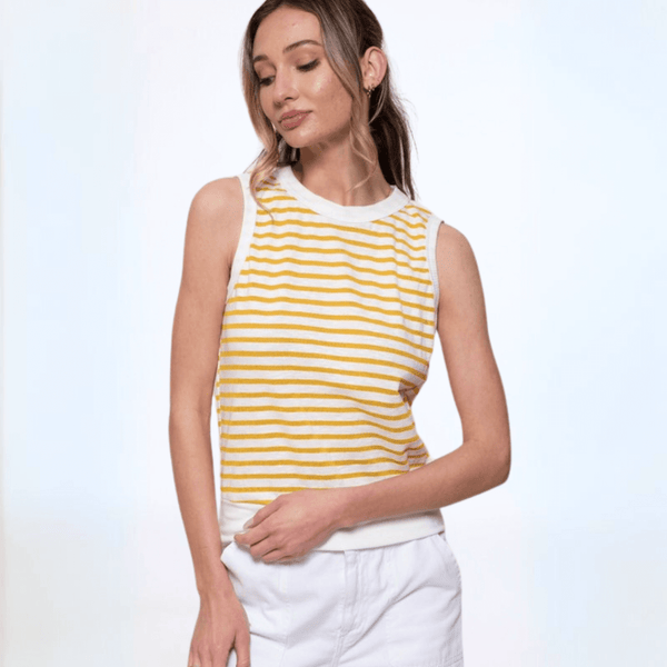 Light & Lux Semi Sheer Striped Tank CLEARANCE FINAL SALE - Image 5