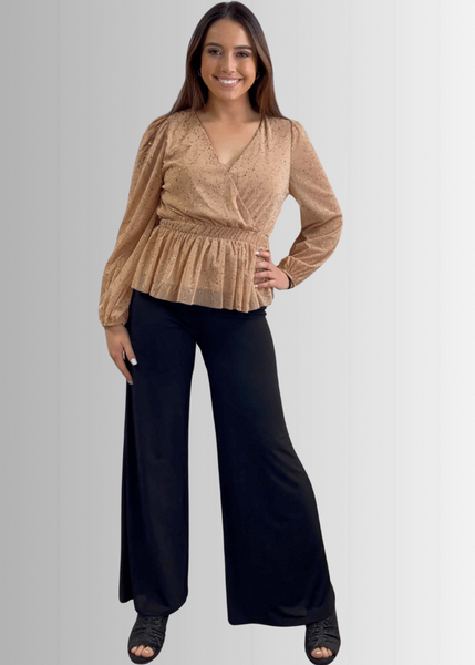 High Class Peplum Glitter Top - Image 4