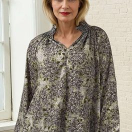 Ava Mock Stand Collar Blouse - CLEARANCE FINAL SALE
