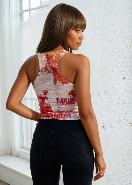 Fashion Printed Racer Back Tank - CLEARANCE FINAL SALE - Image 2