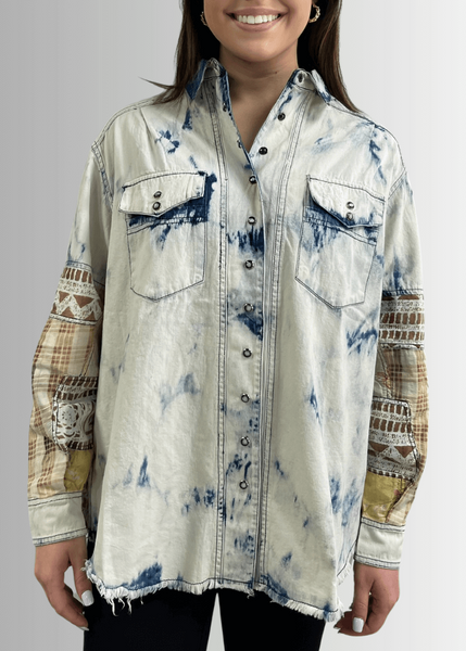 In the Clouds Denim Shirt Jacket - Clearance Final Sale