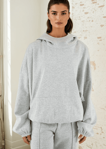 Juliana Puffy High Neck Heavy Fleece Hoodie
