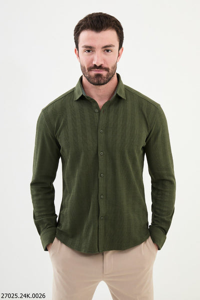 Rouen Button-Up Shirt — Khaki