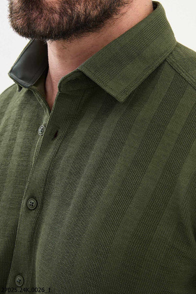 Rouen Button-Up Shirt — Khaki - Image 2