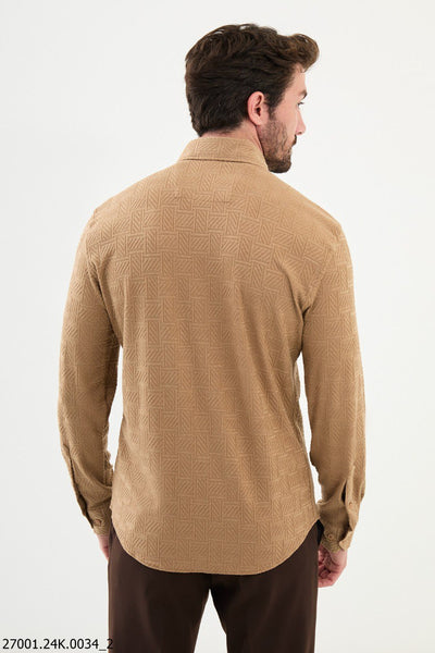 Pavia Patterned Shirt — Beige - Image 3