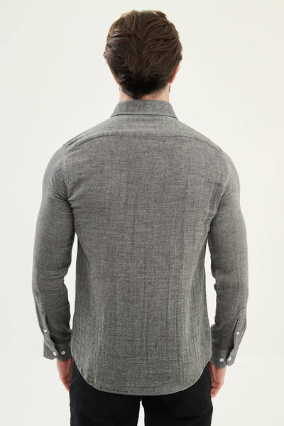 Bergamo Button-Down Shirt — Grey - Image 3