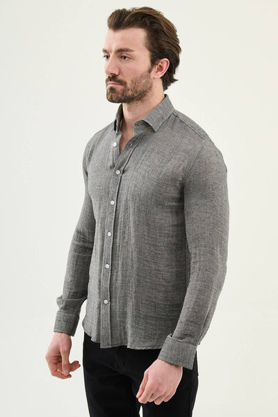 Bergamo Button-Down Shirt — Grey - Image 2