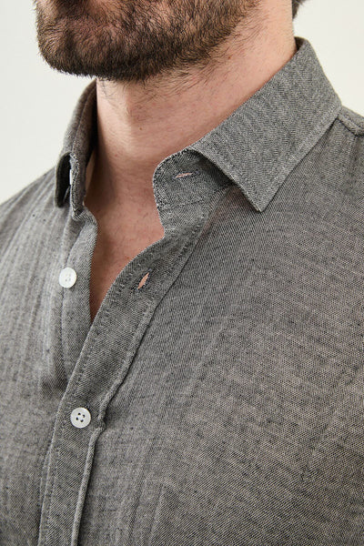 Bergamo Button-Down Shirt — Grey - Image 4