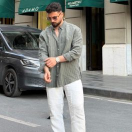 Siena Striped Khaki Shirt