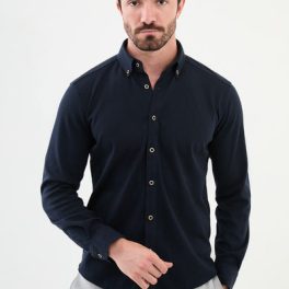 Ferrara Button-Down Shirt — Navy