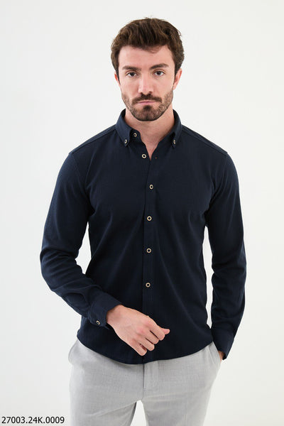 Ferrara Button-Down Shirt — Navy