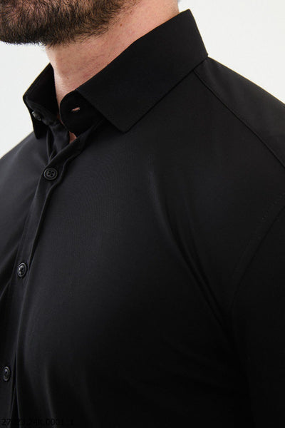 Brest Button-Up Shirt — Black - Image 2