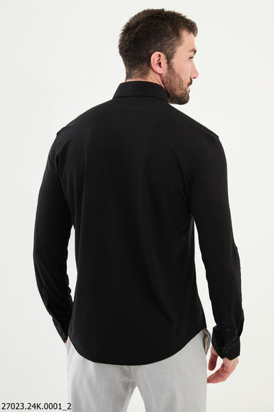 Brest Button-Up Shirt — Black - Image 3