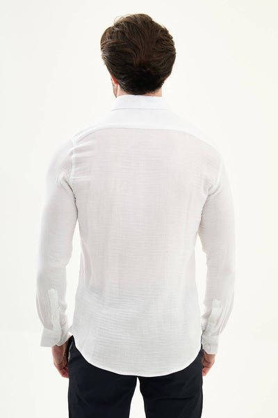 Amalfi Button-Down Shirt — White - Image 3