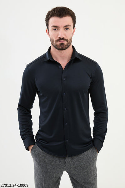 Forli Button-Up Shirt — Navy