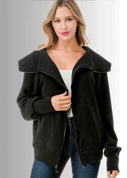 Nylah Dreamy Soft Big Collar Jacket - CLEARANCE FINAL SALE