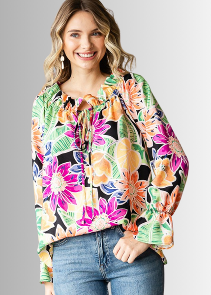 Off the Shoulder Floral Top - Image 2
