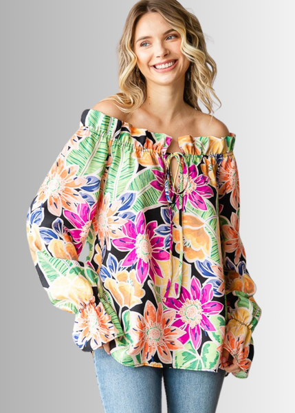 Off the Shoulder Floral Top - Image 5