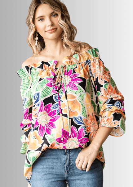 Off the Shoulder Floral Top