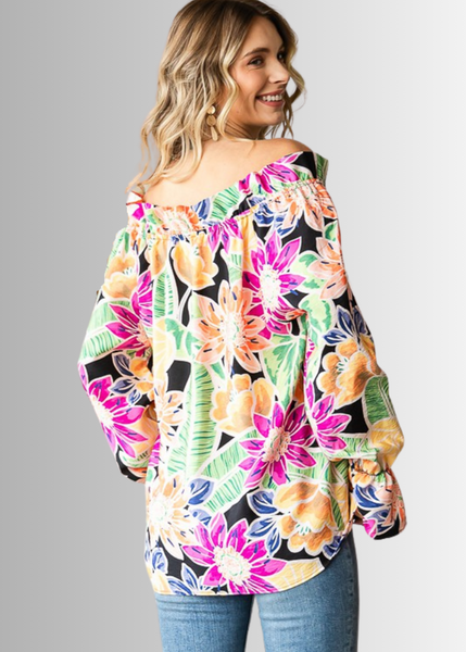 Off the Shoulder Floral Top - Image 3