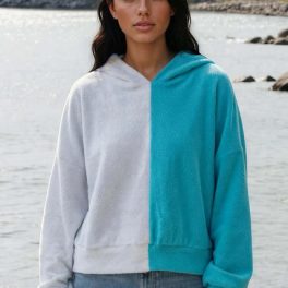 Gina French Terry Color Block Hoodie - CLEARANCE FINAL SALE