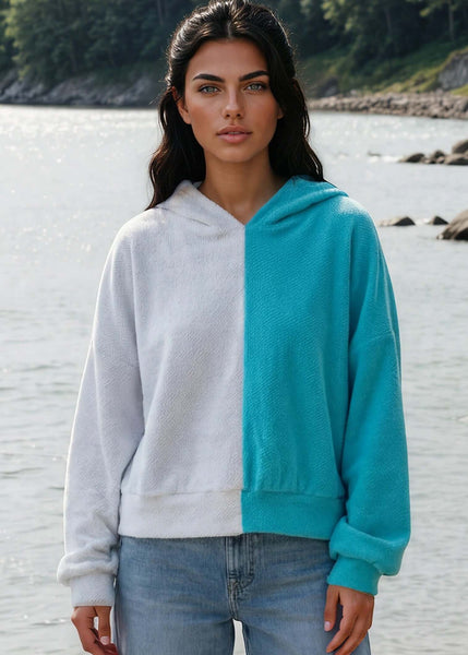 Gina French Terry Color Block Hoodie - CLEARANCE FINAL SALE