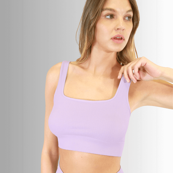 Codastone Square Neck Ribbed Base Layer Tank in Fair Orchid