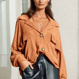 Leah Soft Ribbed Knit Lightweight Shacket - CLEARANCE FINAL SALE