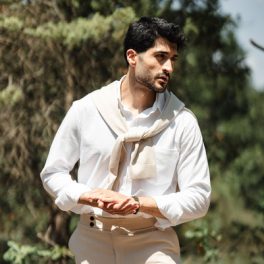 Positano Button-Down Shirt — Beige