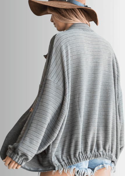 Morgan Casual Ribbed Contrast Jacket - CLEARANCE FINAL SALE - Image 3