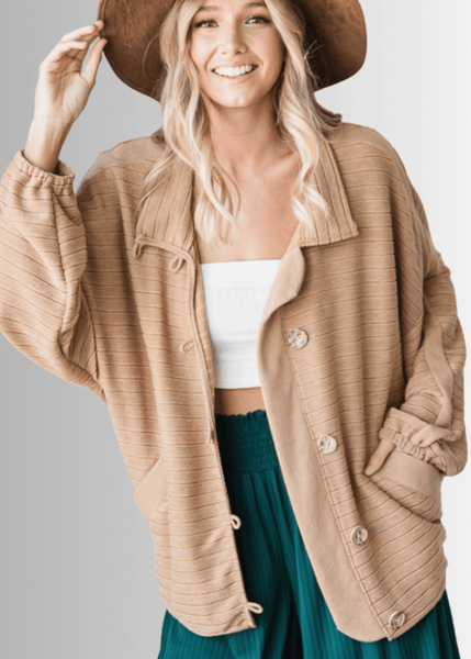 Morgan Casual Ribbed Contrast Jacket - CLEARANCE FINAL SALE - Image 2