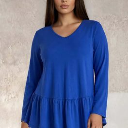 Ally Grab and Go Tunic Plus Size (Royal Blue) Made in USA