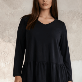 Ally Grab and Go Tunic Plus Size (Black) Made in USA